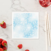 Serviette En Papier Flammes de neige et lumières bleues (En situation)