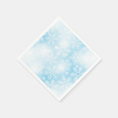Serviette En Papier Flammes de neige et lumières bleues (Coin)
