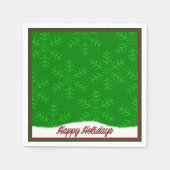 Serviette En Papier Flammes de neige vertes Noël Naples (Devant)