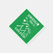 Serviette En Papier Flâner Comme Une Fête De Golf (Coin)