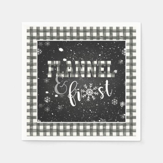 Serviette en papier Flannel et Frost - Blanche - N (Devant)