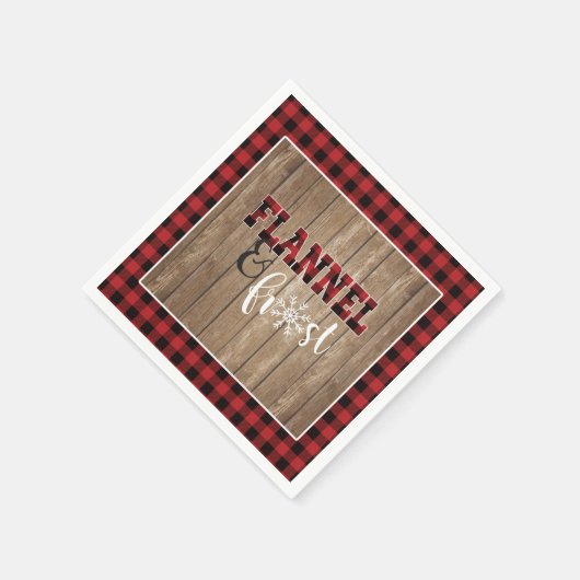 Serviette en papier Flannel et Frost - Rouge - Boi (Coin)