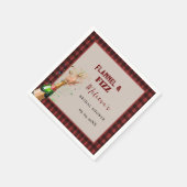 Serviette En Papier Flannel & fizz douche d'hiver rouge et noire (Coin)