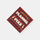 Serviette En Papier Flannel & Fizz| Fête carreaux buffle rouge et noir (Coin)