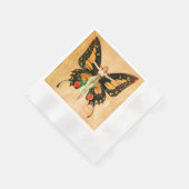 Serviette En Papier Flapper Butterfly Flying Woman Illustration (Coin)