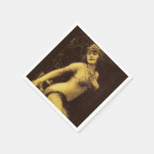 Serviette En Papier Flapper en Sepia 1 (Coin)