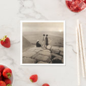 Serviette En Papier Flapper Girls Sunrise Khufu Pyramid, Égypte 1920 (En situation)