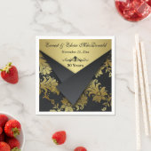 Serviette En Papier Flaps FAUX 50e anniversaire Mariage serviettes (En situation)