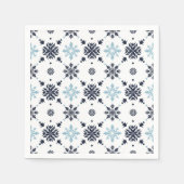 Serviette En Papier Flèche de neige bleu clair et blanc (Devant)
