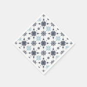 Serviette En Papier Flèche de neige bleu clair et blanc (Coin)
