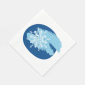 Serviette En Papier Flèche de neige en hiver (Coin)