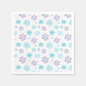 Serviette En Papier Flèche de neige violette et bleue (Devant)