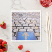 Serviette En Papier Flèche jaune (En situation)