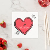 Serviette En Papier Flèche Moderne & Cœur Saint-Valentin Fête Chic Per (En situation)