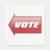 Serviette En Papier Flèche rouge en gras Signer campagne électorale Vo (Devant)