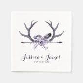 Serviette En Papier Flèche tribale et collier pourpre (Devant)