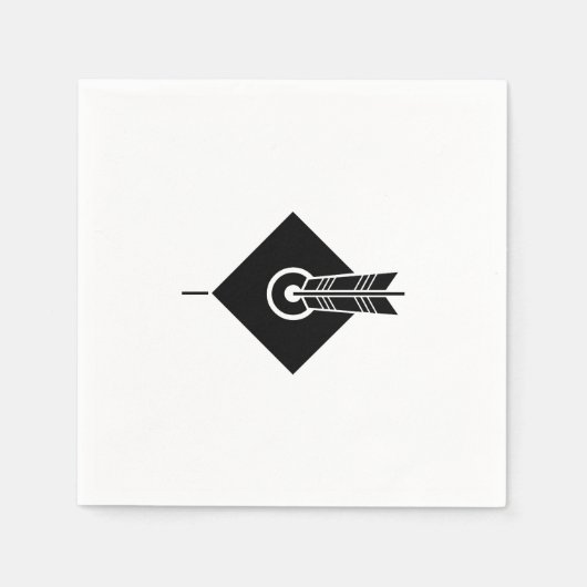 Serviette En Papier Flèche vers la cible Napkins (Devant)