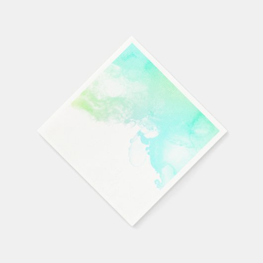 Serviette En Papier Flèches Abstraites vert et bleu (Coin)