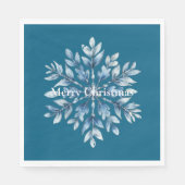 Serviette En Papier Flèches bleues hivernales (Devant)