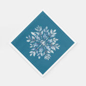 Serviette En Papier Flèches bleues hivernales (Coin)