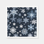 Serviette En Papier Flèches de neige Design hiver Bleu froid mou (Devant)