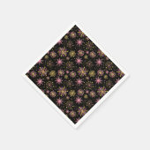 Serviette En Papier Flèches de neige en or et en noir (Coin)