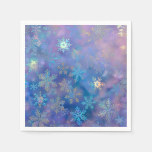 Serviette En Papier Flèches de neige Iridescente