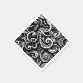 Serviette En Papier Flèches d'énergie en argent (Coin)