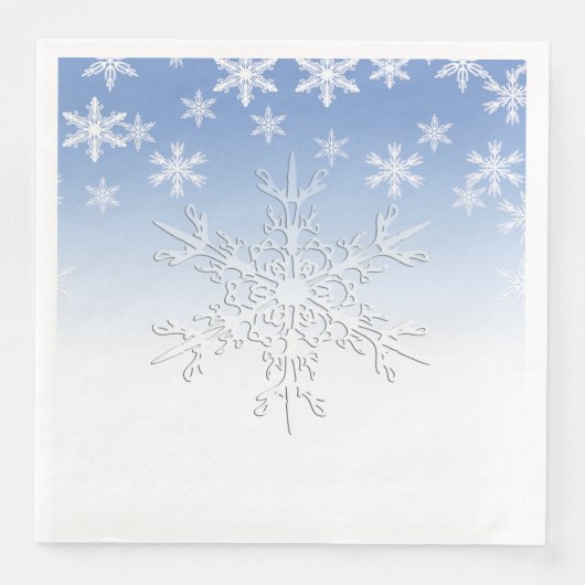 Serviette En Papier Flèches d'hiver bleu (Devant)