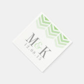 Serviette En Papier Flèches Ombre moderne Chevron moderne Monogram Nap (Coin)