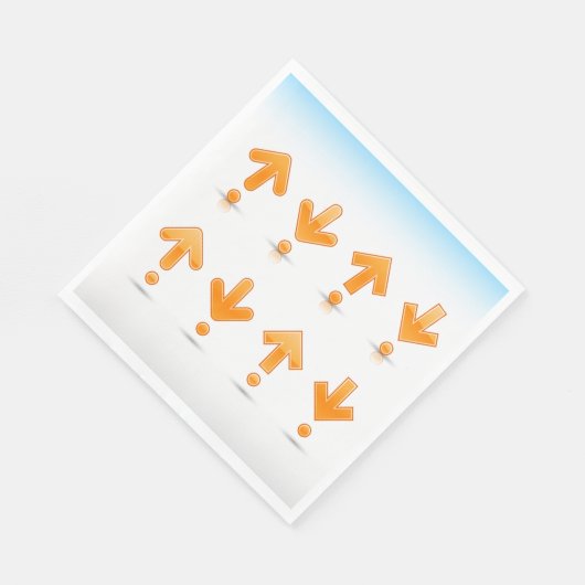 Serviette En Papier Flèches orange (Coin)