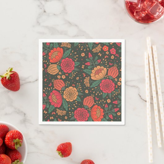 Serviette En Papier fleur (En situation)