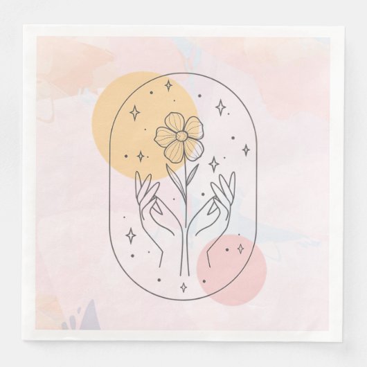 Serviette En Papier Fleur (Devant)