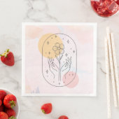 Serviette En Papier Fleur (En situation)
