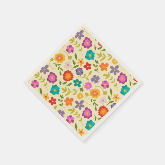 Serviette En Papier Fleur (Coin)