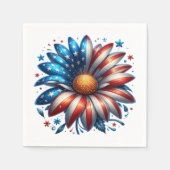 Serviette En Papier Fleur 4 juillet (Devant)