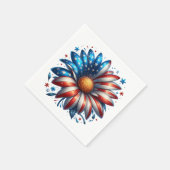 Serviette En Papier Fleur 4 juillet (Coin)