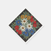 Serviette En Papier Fleur alpine suisse Edelweiss (Coin)