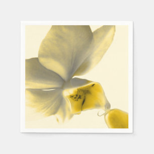 Serviette En Papier Fleur artistique dans les tons jaunes