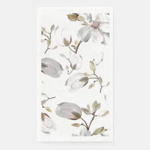 Serviette En Papier Fleur blanche