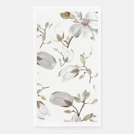 Serviette En Papier Fleur blanche (Devant)