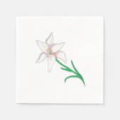 Serviette En Papier Fleur blanche (Devant)