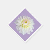 Serviette En Papier Fleur blanche et jaune (Coin)