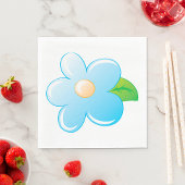 Serviette En Papier Fleur bleue