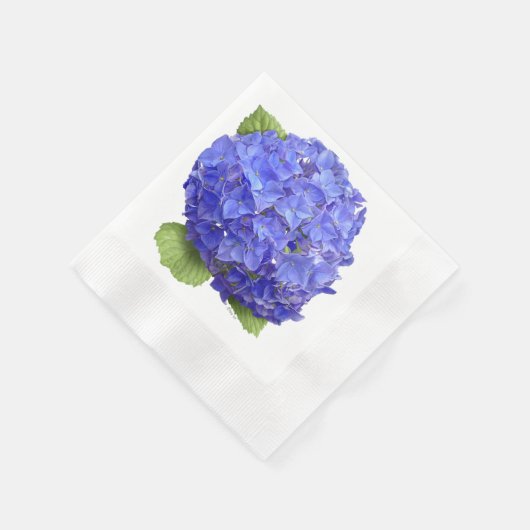 Serviette En Papier Fleur Blue Hydrangea (Coin)