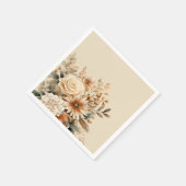 Serviette En Papier Fleur Boho (Coin)