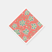 Serviette En Papier Fleur colorée (Coin)
