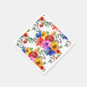 Serviette En Papier Fleur colorée Fiesta Mariage mexicain Fiançailles (Coin)