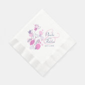 Serviette En Papier Fleur confetti moderne nom date mariage serviettes (Coin)