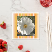 Serviette En Papier Fleur Cosmos Blanc (En situation)